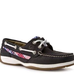Sperry Top-Sider with Plaid Accents - Intrepid Navy / RWB Plaid Size 6 1/2 M